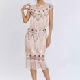 thumbnail image 5 of XFLWAM 1920s Gatsby Dresses for Women Cap Sleeve Fringe Flapper Dress Roaring 20s Sequins Beaded Dress Vintage Art Deco Dress, 5 of 9