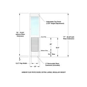 High Tech Pet Armor Flex Low-E Pet Door for Patio with Airtight Seal, X-Large