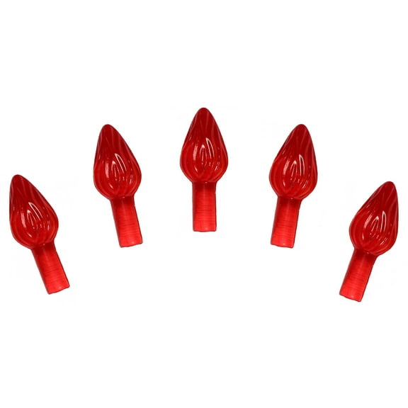 Creative Hobbies Plastic Lites for Ceramic Christmas Trees, Medium Twist Light Ornaments, Red Color, 144 Piece Pack