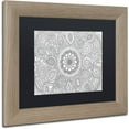 thumbnail image 2 of Trademark Fine Art "Paisley Mandala" Canvas Art by Hello Angel, Black Matte, Birch Frame, 2 of 4