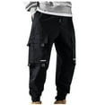 thumbnail image 2 of UVEASISHA Men's Outdoor Cargo Pants,Mens Athletic Pants Relaxed Fit Stretch Drawstring Jogging Pants Casual Lightweight Workout Pants with Adjustable Ankle Cuff Sales Today, 2 of 6