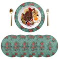 thumbnail image 3 of Ryvnso Christmas Tree Round Plate Mats Dining Table Placemat 1 Piece for Holiday Decoration, 3 of 7
