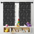 thumbnail image 5 of Blackout Kids Curtains,Black Gothic Astrology Symbol Pattern Childrens Insulated Curtains Set Of 2,Bedroom Essentials,Toddler Room Decor 42x54in(106x137cm), 5 of 5