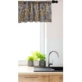 thumbnail image 3 of Ambesonne Floral Valance Pack of 2, Hand Drawn Spring Flowers, 54"X12", Taupe and Dark Yellow, 3 of 4