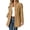 Yellow, variant on RoamHome Women's Casual Stand Collar Mid Length Wool Blend Coat Notched Lapel Button Front Jacket for Fall Winter Daily Wear