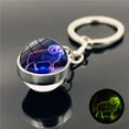 thumbnail image 2 of Viflosae Keyrings Keychains Small Gift Ideas Twelve Keychain Pendant Luminous Glass Pendant Metal Key, 2 of 5