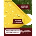 thumbnail image 2 of Play Platoon Weather Resistant Cornhole Bags - Set of 8 Regulation Corn Hole Bean Bags - Yellow & Teal - Durable Duck Cloth Corn Hole Bag for Tossing Game, Includes Tote Bag, 2 of 7