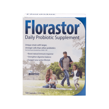 FLORASTOR ® supplément quotidien probiotique 250mg Capsules Box 100 ct