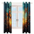 thumbnail image 4 of Rural Butterfly Flower Luxury Window Curtains Blinds for Living Room Kids Bedroom Bathroom Kicthen Door Home Decor 2 Panels, 4 of 6