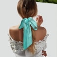 thumbnail image 5 of Xecao Teal Turquoise Pattern Large Satin Head Scarf - Satin Hair Scarves Silk Bandana Scarf Headscarf Silk Feeling Scarf for Women, 5 of 6