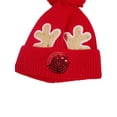 thumbnail image 3 of Faithtur Kids Woolen Hat, Unisex Sequins Antler Patterns Knitted Hat Beanie, 3 of 8