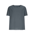 thumbnail image 5 of VBTAPA Cotton Linen Tops for Men Short Sleeve Crew Neck T-shirts Solid Basic Casual Workout Tee Shirt Dark Blue L, 5 of 7