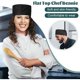 thumbnail image 4 of (Negro) 4 PCS Gorro de cocina ajustable Gorro de malla transpirable con tapa de calavera Gorro de panadero profesional Gorro de chef con parte superior plana Gorro de cocina unisex para mujeres Homb, 4 of 5