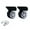 Small black, variant on Heavy Duty Luggage Wheel Replacement Trolley Caster Double Row 360 Degree Swivel