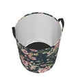 thumbnail image 3 of Goofa Vintage Floral Printed Circular Hamper,Laundry Basket with Handles,Storage Baskets Foldable,Large Capacity Laundry Hamper-, 3 of 8