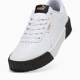 thumbnail image 6 of PUMA Womens Carina 3.0 Lace Up Sneakers Shoes Casual - White, 6 of 6