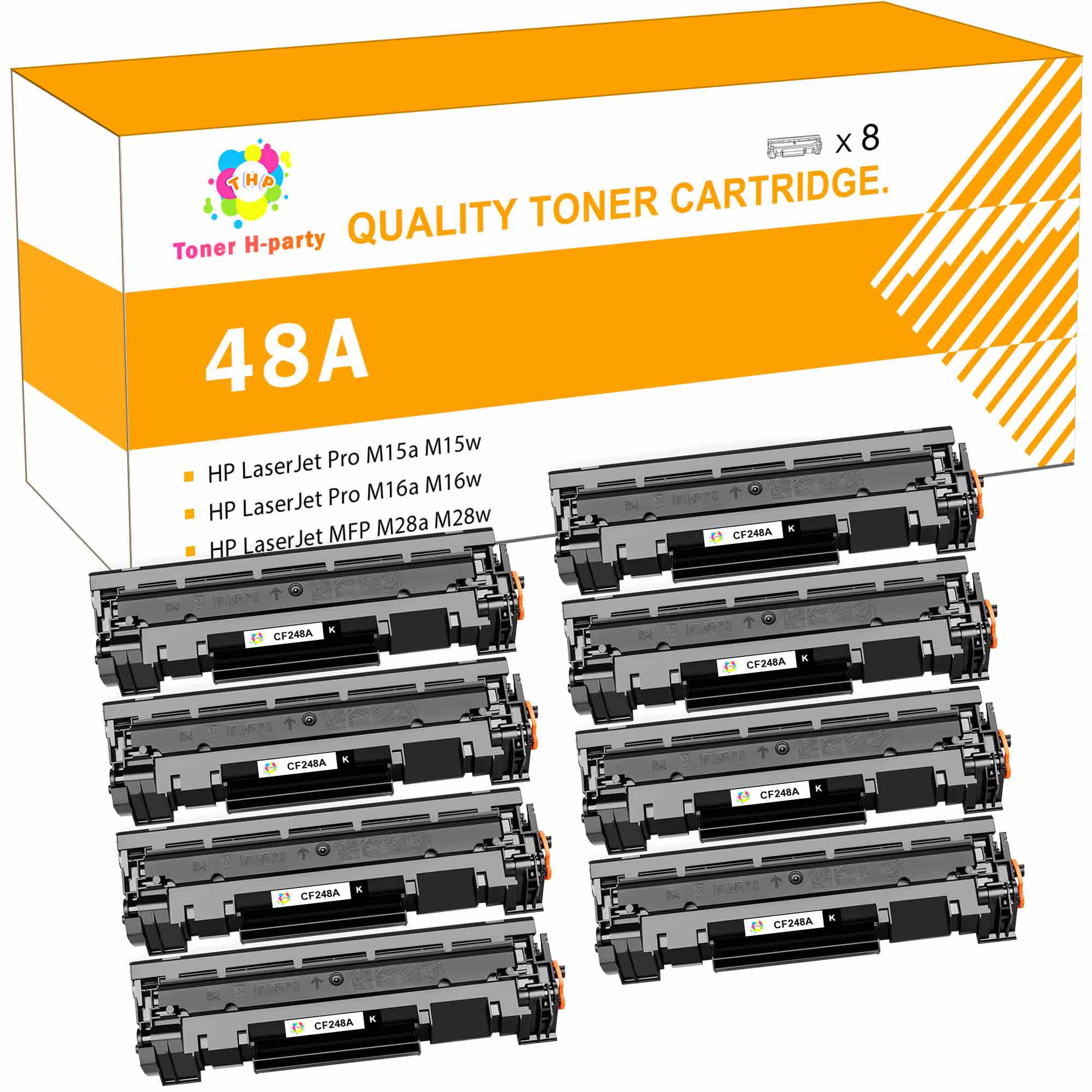 resident spin Awaken Toner H-Party 8-Pack Compatible Toner Cartridge for HP 48A CF248A for HP  Laserjet Pro MFP M28a M30w M31w M29a M16a M16w M15w M29w M28w M15a M28 M31  M15 M14 M17 Laser Toner