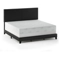 thumbnail image 4 of Furinno Pessac Upholstered Bed Frame, Black PU Leather, King, 4 of 10