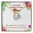 thumbnail image 4 of To Mom Remembrance Message Mom Death Anniversary Forever Necklace w Message Card, 4 of 7