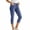 Blue, variant on Capri Jeans for Women Stretch High Waisted Distressed Denim Capris Ripped Skinny Cropped Pants, Blue