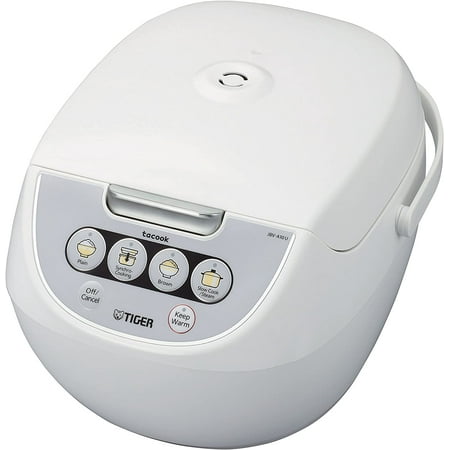 

TIGER JBV-A10U 5.5-Cup (Uncooked) Micom Rice Cooker with Food Steamer Basket White