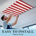 thumbnail image 6 of Red Striped Fluorescent Light Covers, Christmas Farmhouse Red White Stripes Magnetic Light Covers for Ceiling Lights, Fluorescent Ceiling Shade Filters for Classroom Bedroom Office 4x2Ft x 1PCS, 6 of 8
