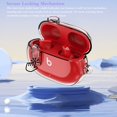 thumbnail image 5 of OTOPO NEW Beats Studio Buds/Buds Plus Case Cover Clear 2021/2023 Men Lock Clip with Cleaner Kit, Soft TPU Protective Case for Women Girls Kids, Clear, 5 of 6