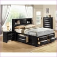 thumbnail image 2 of Dressers | Contemporary 8-Drawer Black Solid Wood Dresser | Black | Wood, 2 of 7