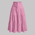 thumbnail image 4 of Women's Long Skirts Flowy High Waist A Line Skirts Summer Pleated Loose Causal Skirts, M, 4 of 5