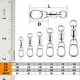 thumbnail image 2 of Dr.Fish 30 Pack Fishing Ball Bearing Barrel Swivels with Oval Split Rings Fishing Swivels Stainless Steel Solid Rings Connector size 3, 2 of 4