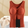 thumbnail image 7 of Roncen Women's Thermal Vest with Built-in Bra, Fleece Lined Seamless Tank Top, Printed Warm Sleeveless Undershirt, 7 of 7
