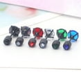 thumbnail image 4 of BNNG Minimalist Metal Ear Studs Sparkly Rhinestone Alloy Ear Studs Earrings Two Diamond Zircon Earrings Diamond Stainless Steel Fine Needle 3A Zircon Diamond Earrings Modern Geometric Earrings, 4 of 4