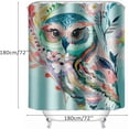 thumbnail image 2 of NETSENG Rideaux de Douche, Doublure de Rideau de Douche en Tissu Hibou Coloré Rideau de Cabine de Douche avec 12 Crochets pour Maison Hôtel Lavable à la Machine Rideau de Douche Imperméable pour Salle de Bain (72 Pouces X 72 Pouces), 2 of 5