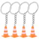 thumbnail image 5 of 4 Uds Mini llaveros de cono de tráfico lindos colgantes de bloque de carretera llaveros para bolsos mochila accesorios decoración para llaves colgantes, 5 of 5