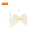 thumbnail image 2 of Uxcell 40Pcs Mini Milk White Ribbon Bow with Pearl 1" Ribbon Flowers Applique for Craft DIY Decoration, 2 of 5