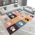 thumbnail image 1 of Area Rug 7x8 ft Cartoon Animal Footprints Living Room Non-Slip Rug, 3D Print Floor Carpet, Soft Large Area Rugs for Bedroom Dining Room Kitchen, Washable Low-Pile Rug, 1 of 7