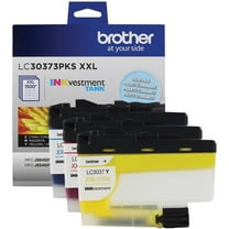 Brother Genuine LC30373PKS 3-Pack, Super High-yield INKvestment Tank Ink Cartridges; Includes 1 Cartridge each of Cyan, Magenta & Yellow Ink, Page Yield Up To 1,500 Pages/Cartridge, LC3037