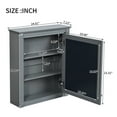 thumbnail image 6 of Gzxs 24" W x 27" H Single-Door Bathroom Medicine Cabinet with Mirror, Wall Mounted Wooden Storage Cabinet with Adjustable Shelves, Gray, 6 of 9