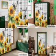 thumbnail image 6 of Shower Curtain, Sunflower Farmhouse Floral Bee Waterproof Shower Curtain Set with Hooks for Bathroom Showers,Stalls and Bathtubs,72x72In Classical Grey Plaid, 6 of 9