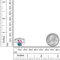 thumbnail image 6 of Gem Stone King 925 Sterling Silver Pink Mystic Topaz London Blue Topaz and Black Diamond Ring for Women (1.93 Cttw, Heart Shape 6MM, Gemstone Birthstone, Size 9), 6 of 6