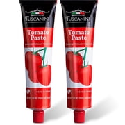 Tuscanini Premium Double Concentrated Tomato Paste Tube, 7.5oz 2 Pack Made with Premium Italian Tomatoes