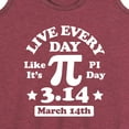 thumbnail image 3 of Instant Message - Live Every Day Like Pi Day - Women's Racerback Tank Top, 3 of 6