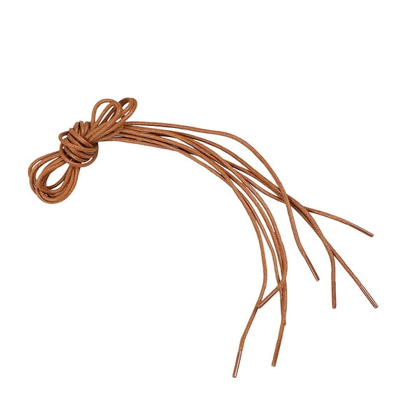 10 Pairs Round Waxed Shoe Laces Thin Shoelace Shoes Accessories for Dress Shoes Chukka (Yellow Brown)