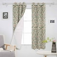 thumbnail image 3 of Hokiten Green Botanical Christmas Blackout Curtains | Light Blocking Print Window Curtains, Rustic Xmas Berry Red Thermal Insulated Window Drapes for Living Room Kitchen Cafe (2 Panels, 104"W x 45"L), 3 of 7