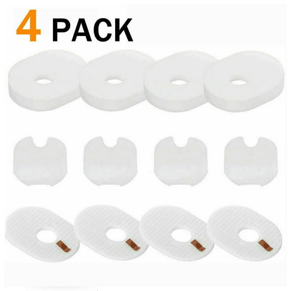 4 Sets Filter Replacement for Shark Rocket HV301, HV300, HV302, HV30126, HV305, HV292, HV300W, UV540, CS100, HV310, HV307Q, QS301Q