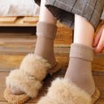 thumbnail image 3 of CSChome Mid-calf Socks Unisex Thermal Mid-Tube Socks - Thick Soft Plush Solid Color Elastic Non-Slip Knitted, 3 of 7