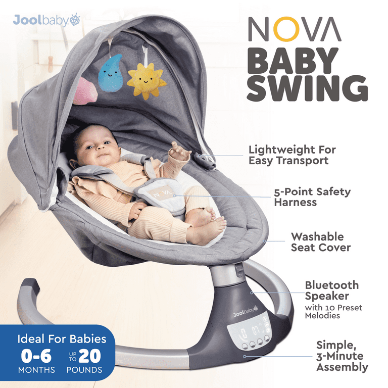 Nova Portable Baby Swing for Newborns - Jool Baby, Electric