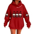 thumbnail image 2 of Christmas Sweatshirts for Women Ugly Christmas Sweater Fleece Xmas Holiday Tops Santa Claus Print Hoodies Xmas Long Sleeve Hooded Sweatshirt Fall Outfits 2025 Loose Fit, 2 of 4