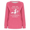 thumbnail image 4 of Meichang Chandails en Molleton pour Femmes Sans Capuche Manches Longues Col Rond Pull Confortable Mignon Graphique Automne Chandails en Molleton Légers Raglan, 4 of 4