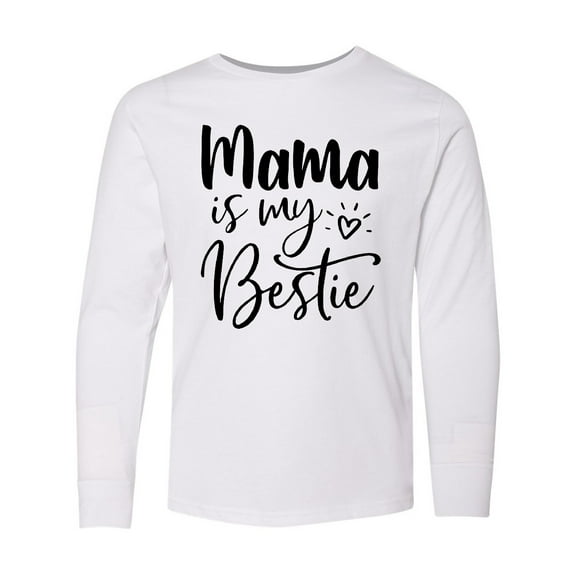 Inktastic Mama Is My Bestie Long Sleeve Youth T-Shirt